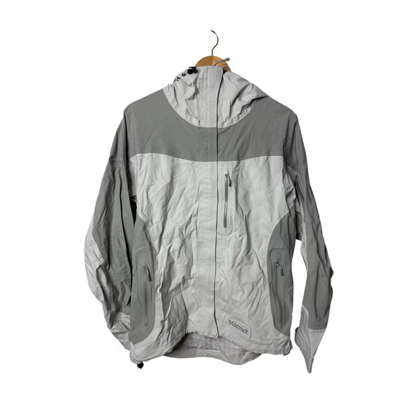 Marmot Jackets & Blazers - Marmot Jacket Women L Gray Membrain Hooded Waterproof Rain Jacket Outdoors